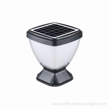 IP65 Waterproof 275mm Pillar Base Solar Light - 15W LED Outdoor Garden Light for Villa Gate